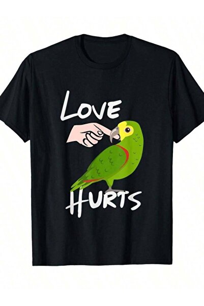KYMC07 تي شيرت Love Hurts باللون الأصفر على شكل ببغاء |   عيد الحب، 180 جرام،...