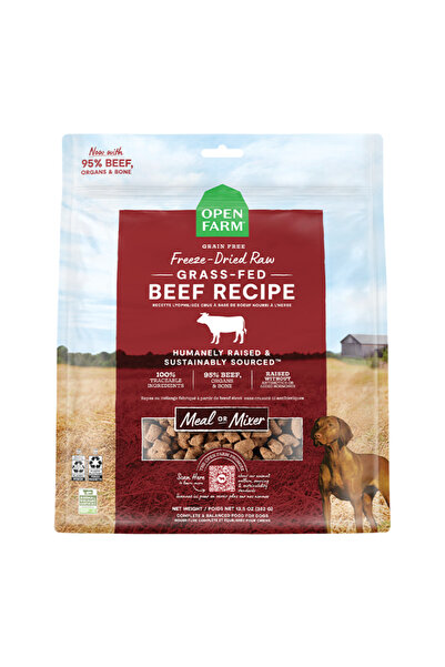 open Farm Freeze Dried Grass Fed Beef Recipe Dry Dog Food 99G