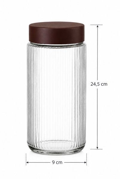 Zivora Home Set of 12 Large Glass Food Storage Containers – 1500 ml Airtight Glass Jars, with Label Gift