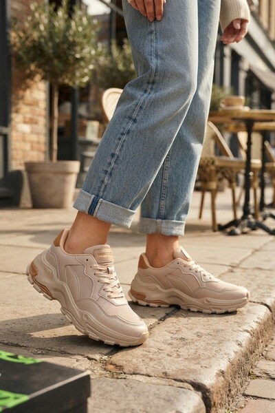 İncim Εκρού Taba Mesh Casual Summer Sneaker Γυναικεία Αθλητικά Παπούτσια
