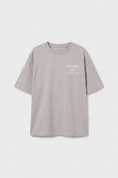 TOMMY LIFE Stone Oversize Short Sleeve Printed Girls' T-Shirt - 75175