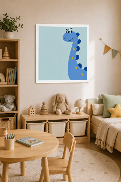 JHAAR Slatka slika dinosaura, okvir za dečiju sobu, izgled MDF stola