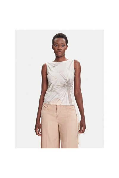 Desigual Top de damă 25WWTK21 Crem
