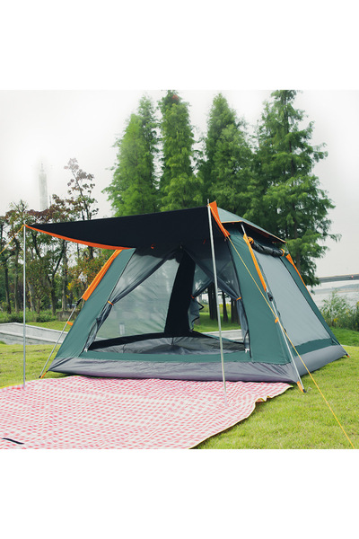 OEM Cort camping , automat, 3-4 persoane, impermeabil, verde inchis, 220x2200...