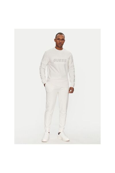 Guess Pantaloni de trening pentru bărbați Z2YB22KAIJ1 Alb