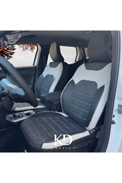 K-Design RENAULT DUSTER Araca Özel Oto Koltuk Kılıfı - 1.Kalite Deri Keten