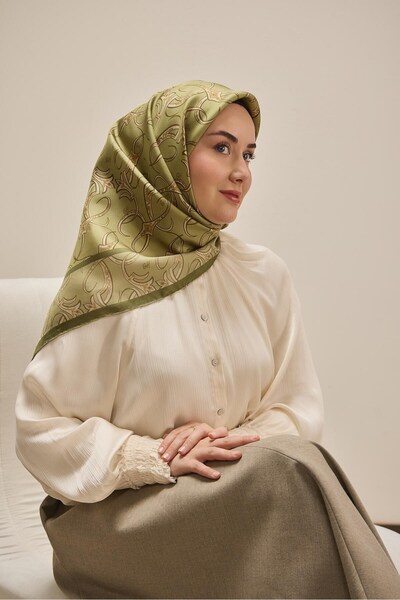 Silk Home Twill İpek Eşarp Barok Pastel Yeşil 90x90