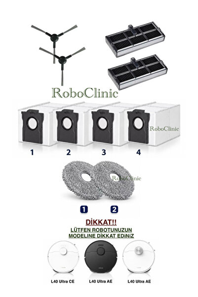 Roboclinic فرشاة جانبية بديلة متوافقة مع مكنسة Dreame L40 Ultra CE وAE الروبو...