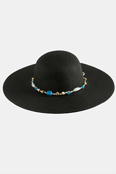 ZERO LAND Ilkestor Beaded (215123) Straw Hat-Black
