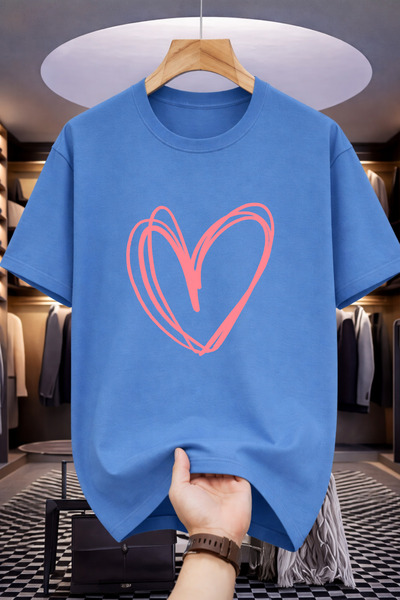 Pink Sky Premium Oversize T-Shirt 100% Cotton Unisex Comfortable Fit Trending...