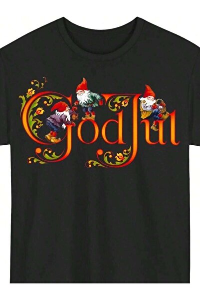 4Car تي شيرت ثقافي نرويجي لعيد الميلاد "God Jul" للسويد والنرويج - قميص كاجوا...