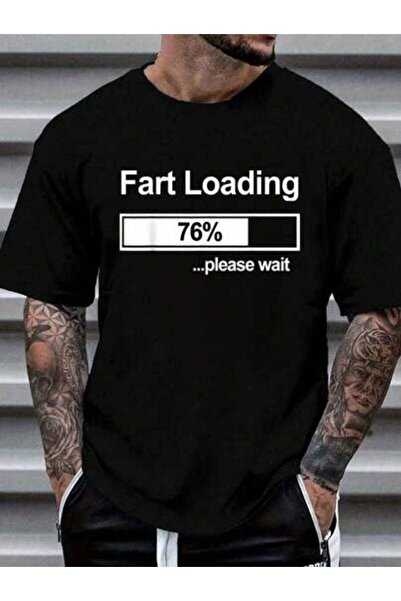 799 تي شيرت قطني 100% للرجال والنساء بطباعة 'Fart Loading Please Wait'، قمصان...