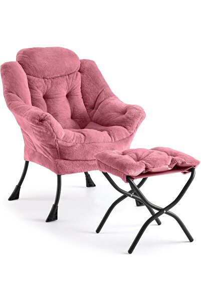 Garvee Spacious Lounge Chair Set with Removable Cushion - Metal Frame, Soft F...