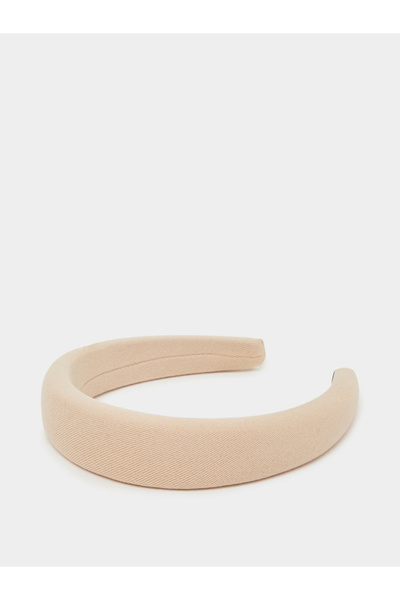 Styli Teen Girls Beige Solid Padded Headband