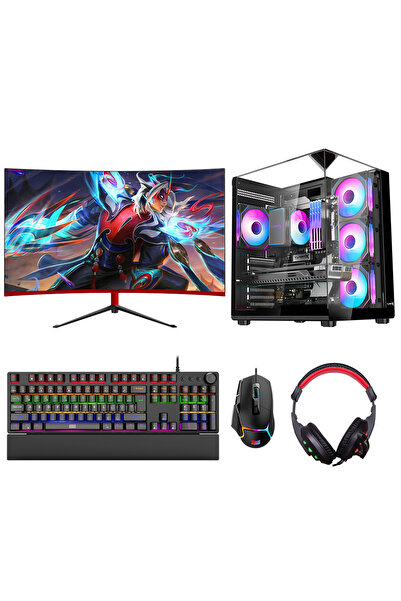 TURBOX Tx8596 i5 12400F 32GB Ram 1TB SSD SSD 8GB RTX3050 23.6 inç 165Hz Curve...