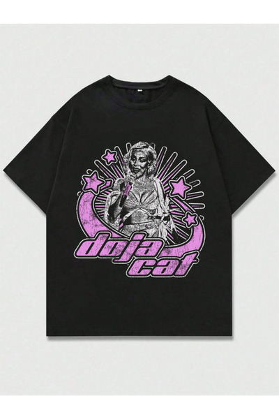 MAGORS Doja Cat majica sa printom, unisex, oversize kroj, 100% pamuk, okrugli...