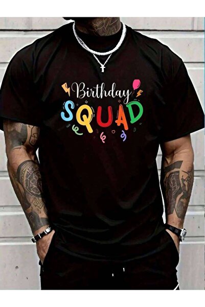 23ERVA 100% Cotton Birthday - Celebrate With Your In This Fun Design Men's Bl...