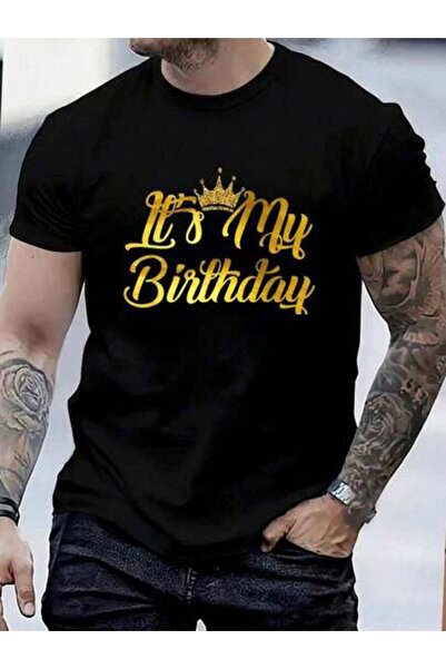 799 تي شيرت قطني 100% بطباعة "It's My Happy Birthday" للنساء والرجال، قمصان ك...