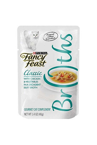 Purina Fancy Feast Classic Broths Chicken & Vegetable Wet Cat Food 40G