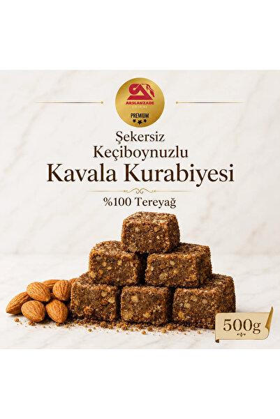 Arslanzade Keçiboynuzlu %100 Tereyağlı Kavala Kurabiyesi 500 g