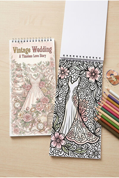 Pink Swan Craft Vintage Wedding: a Timeless Love Story Coloring Book - Bag/Po...