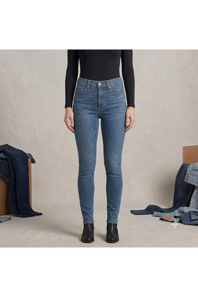 Levi's بنطلون جينز نسائي مرن من ميل هاي سوبر سكيني - 0184