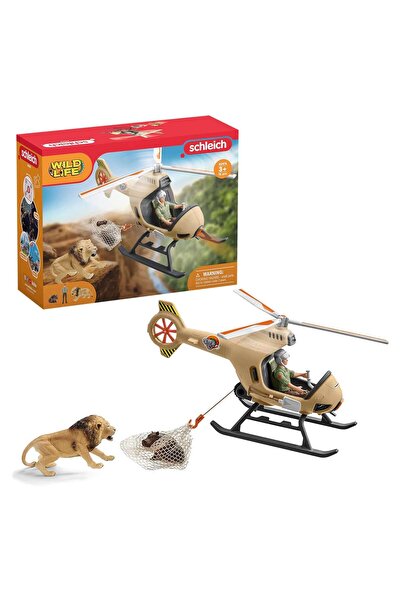SCHLEICH Set de figurine, Elicopter de salvare a animalelor sălbatice
