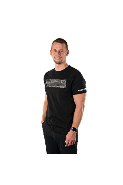 NORTHFINDER Tricou turistic bărbătesc din organic cotton - AMAD, Negru