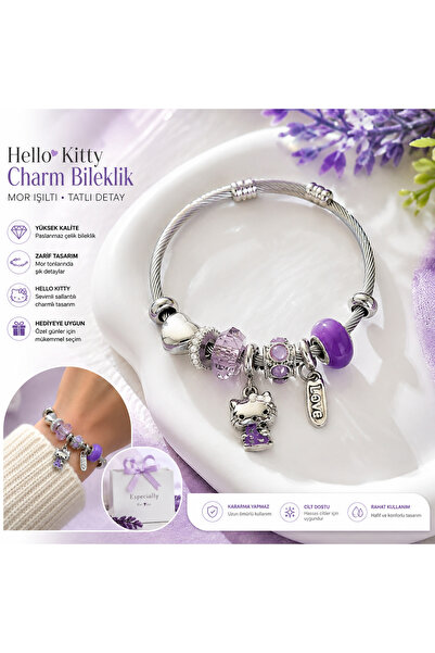 Genel Markalar Charm Bileklik Hello Kitty