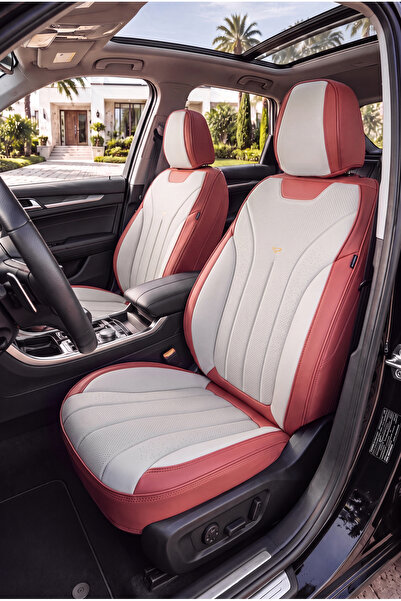 Panda Kılıf Panda Premium Royal Series Velvet and Leather Fabric Car Seat Cov...