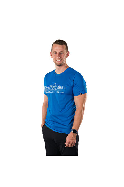 NORTHFINDER Tricou bărbați exterior, uscare rapidă, NAZAREN, Albastru