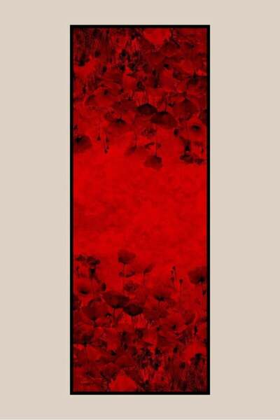 Maisa Geli̇nci̇k Crepe Silk Shawl Red
