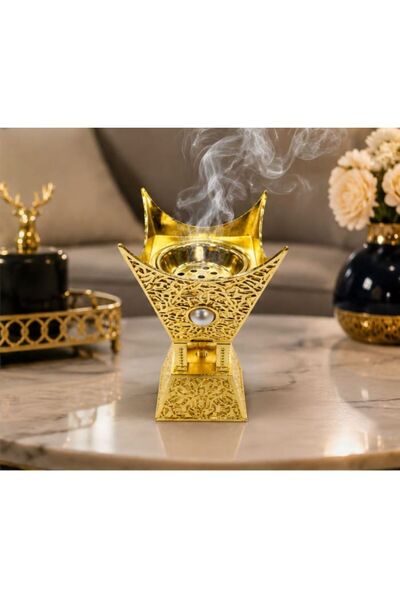 INCENSE BAKHOOR Luxury Ornate Metal Incense Burner For Home Fragrance