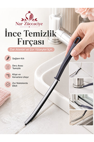 NAR ZÜCCACİYE Çok Amaçlı Multi İnce Temizlik Fırçası Derz Arası Banyo Mutfak ...
