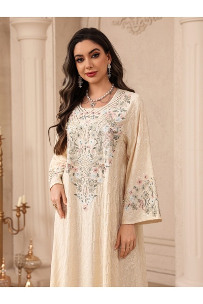 Classy She Luxury sequined embroidered beaded evening gown jalabiya dress