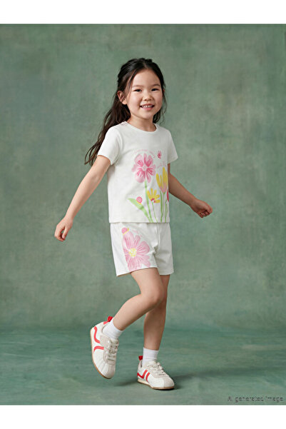 LC Waikiki Sparkling Choices Girls Floral Shorts from Shining Store