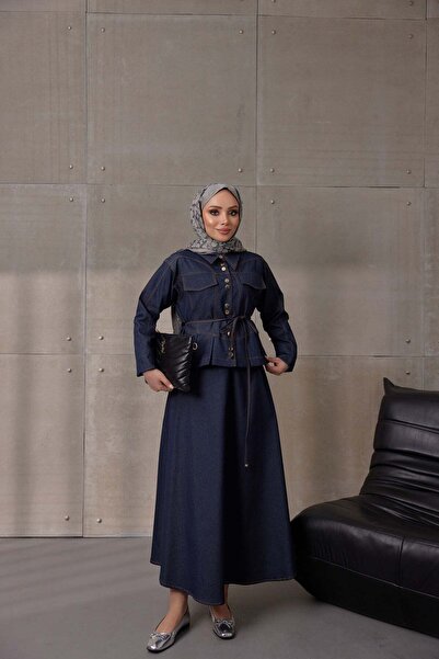 Bwest Skirt Suit - Dark Blue