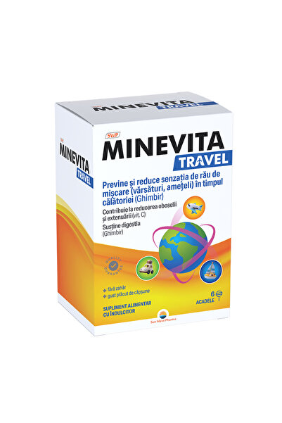 SUN WAVE PHARMA Acadele pentru Copii Minevita Travel 6buc