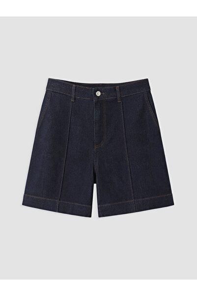LC Waikiki Indigo high waist women's jean shorts