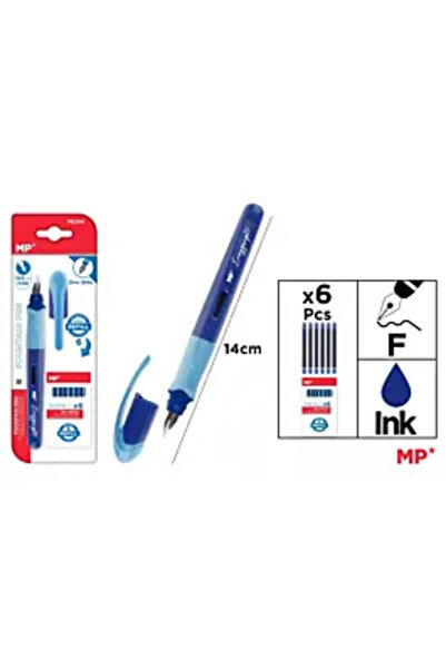 MR Set stilou MP albastru cu 6 rezerve