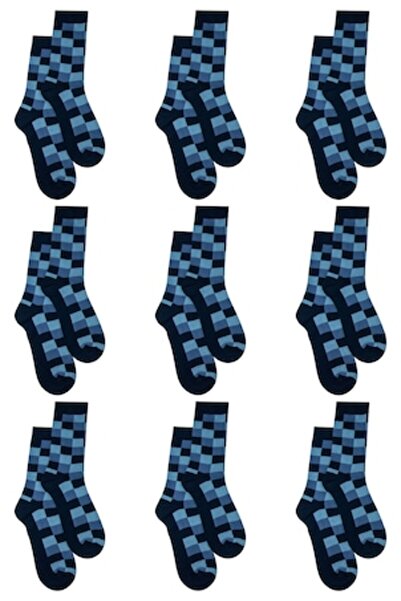Overall Set de 9 perechi de șosete casual medii cu model și design 3D, confec...