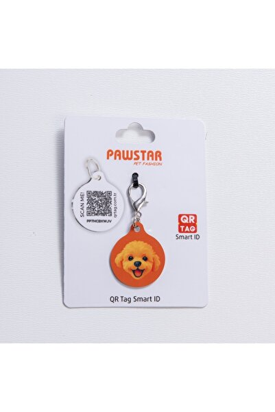 Pawstar Poodle Desenli Qr Tag Evcil Hayvan Künyesi İsimlik Pet Tag Köpek Küny...