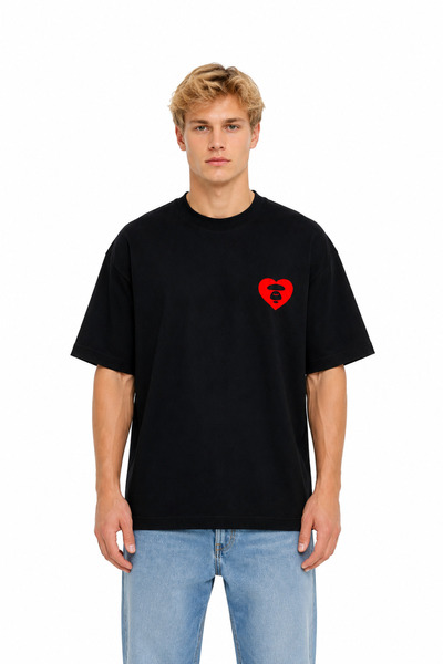 Compostela Unisex Women's Men's Bape Ape Heart Logo Front Printed Oversized T...