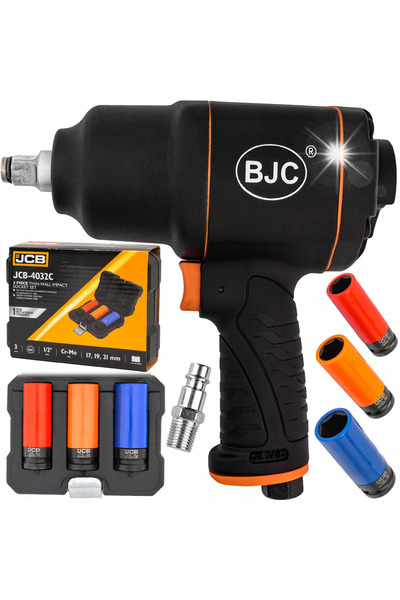 Jcb Cheie de impact pneumatică Bjc de 1/2 inch + Chei tubulare pentru jante d...