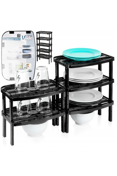 Vilde 5X Raft de bucătărie pentru blat, organizator tip raft/suport pentru du...