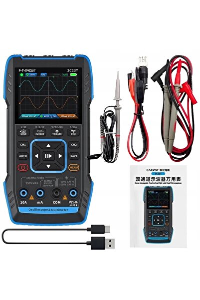 FNIRSI 3 în 1 2C23T Osciloscop Multimetru Generator de semnal Osciloscop port...
