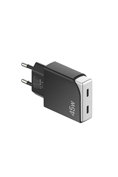 Choice1 EU black C C Gallium Nitride 45W PD Fast Charger: Ultra-Thin, Portabl...