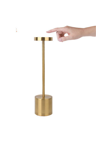 Choice Gold Rechargeable Table Lamp Cordless LED Touch Desk Lamp 3 Color Dimm...