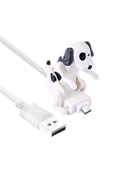 Choice White TYPE C Funny Dog Fast Charger Cable Data Cable For iPhone IOS An...