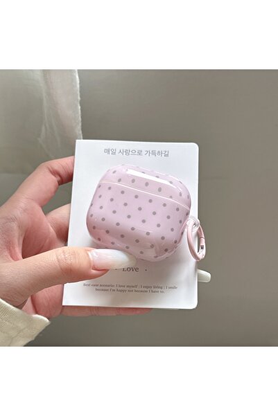 Choice7 غطاء حماية لسماعات AirPods 3 باللون الوردي، تصميم بسيط كلاسيكي لامع ب...